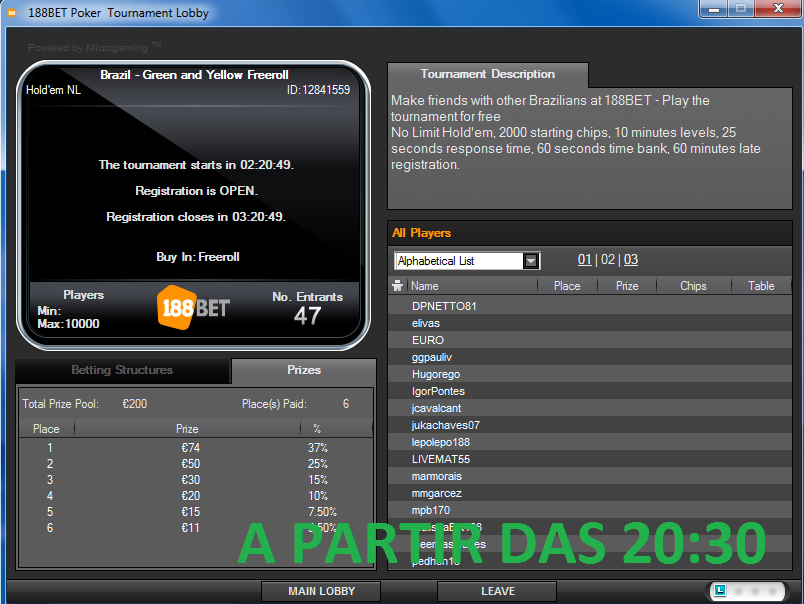 Freeroll 188Bet