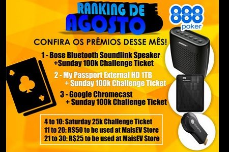 IsMuitaBad Lidera o Ranking MaisEV de Agosto no 888poker na Primeira Parcial