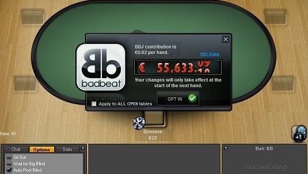 Bad Beat Jackpot do 188BET Está em €55 Mil