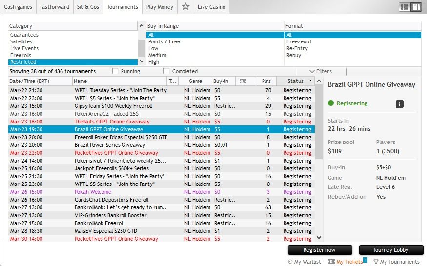 Grand Prix Poker Tour online Brazil