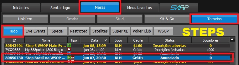 steps satelite wsop 888 crazy eights