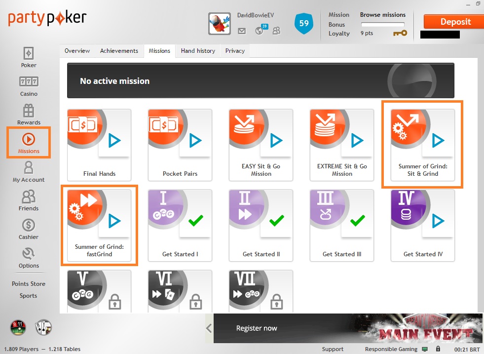 summer of grind partypoker lobby