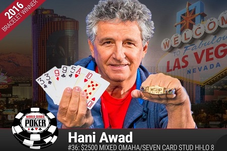 Hani Awad Cumpre Promessa e Vence o Mixed Omaha/Seven Card Stud Hi-Lo 8 or Better da WSOP