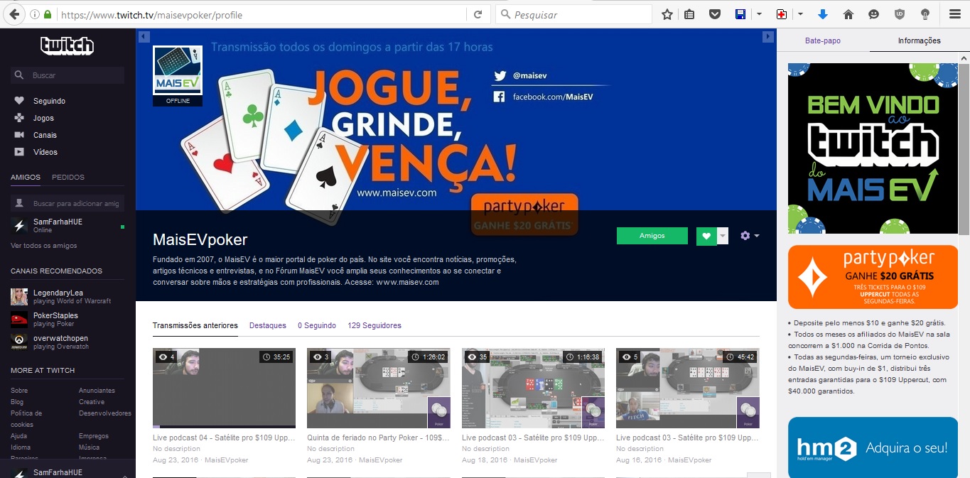 PAGINA TWITCH MAISEV