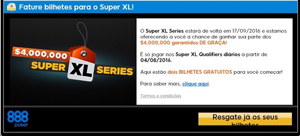super xl series bilhetes
