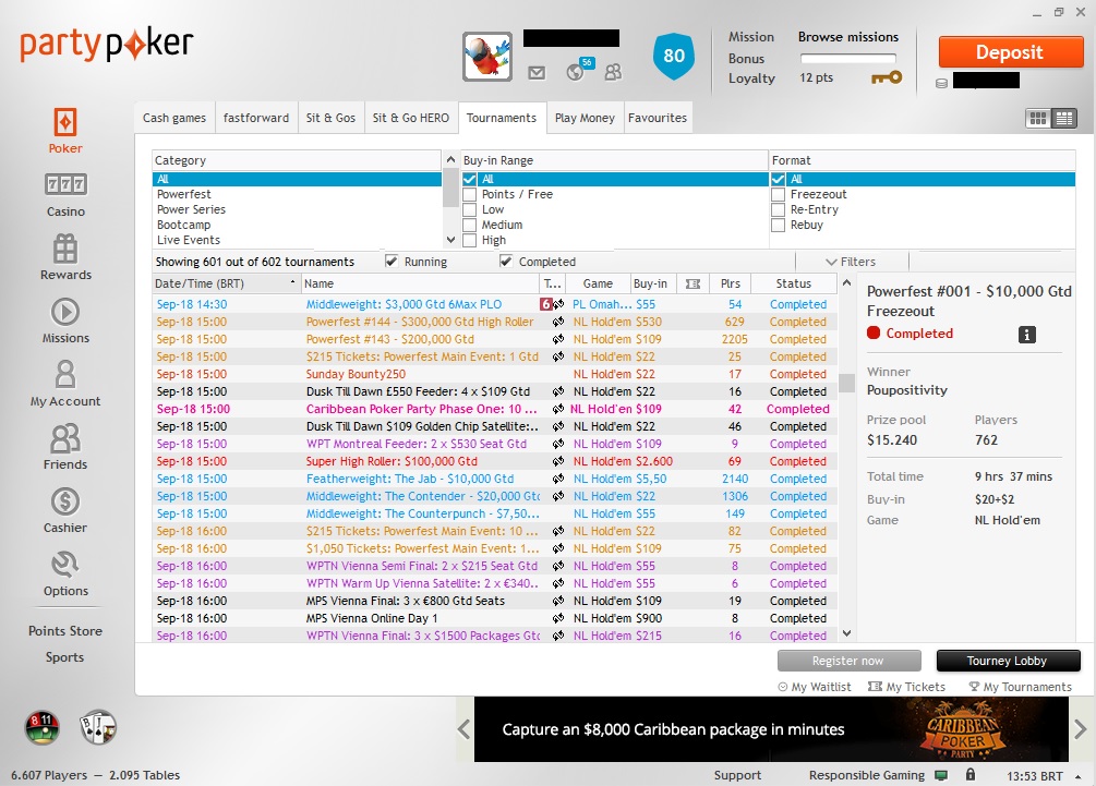 lobby partypoker 4