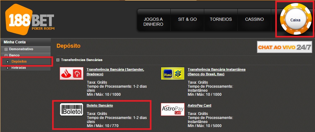 DEPOSITO BOLETO 188BET