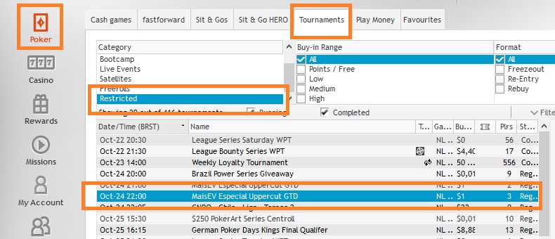 partypoker satelite 24 out