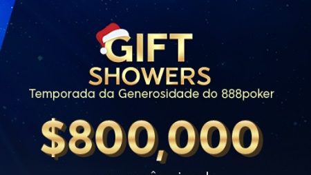 Gift Showers do 888poker Distribui US$ 800.000 em Prêmios