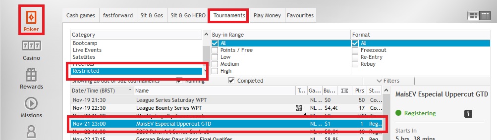 partypoker maisev especial