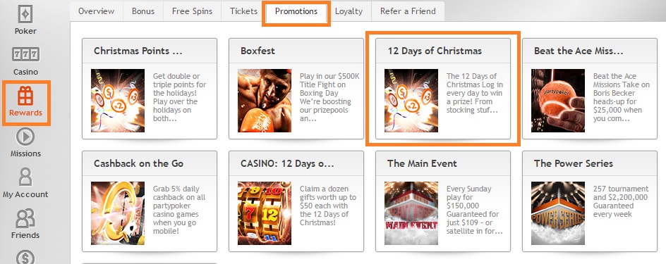 promo 12 days of christimas