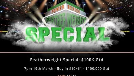 Featherweight Special Tem Buy-In de $11 e US$ 100 Mil Garantidos Neste Domingo