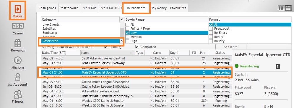lobby partypoker 1 de maio