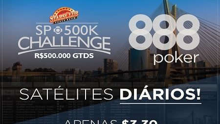 Satélites Para o SP Challenge 500K Já Estão Disponíveis no 888poker, Saiba Mais Sobre o Evento