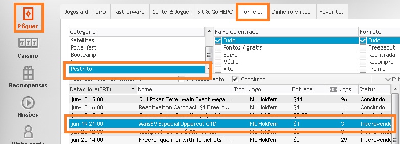 lobby partypoker 19 jun