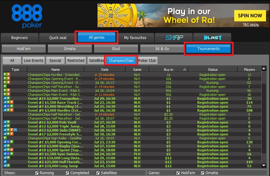 lobby championchips 888poker