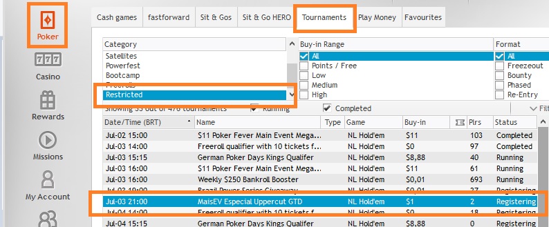 lobby partypoker 3 jul