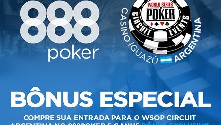 Jogadores Que Se Inscreverem Para a WSOP Argentina Pelo 888poker Ganham Bônus, Entenda