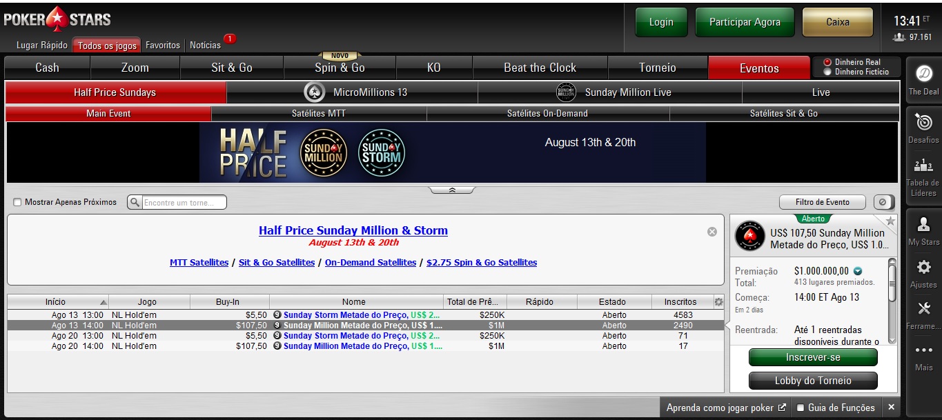 sunday million metade lobby