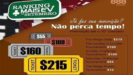 Ganhe Mais de $600 no Ranking MaisEV de Setembro