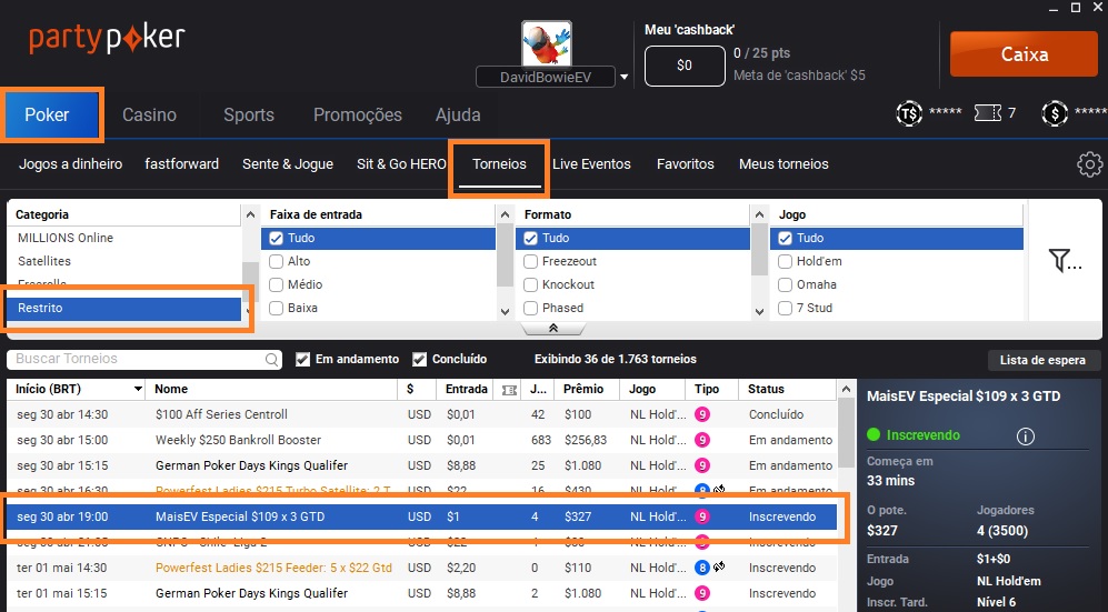 lobby partypoker 30 abr