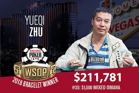 Yueqi Zhu é Campeão do $1,500 Mixed Omaha Hi-Lo da WSOP