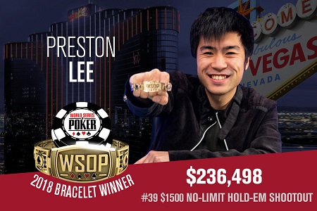 Após Heads-Up de Quatro Horas, Preston Lee Vence o Evento #39 da WSOP