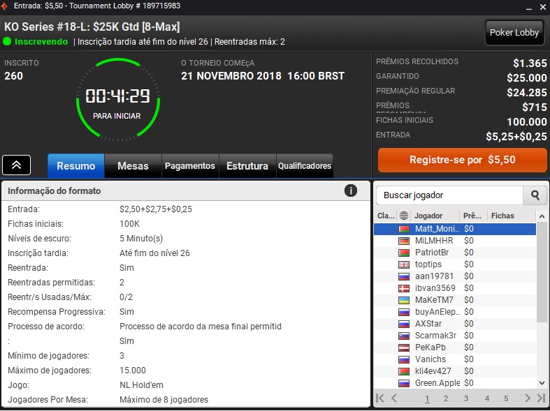 ko series millions ticket lobby