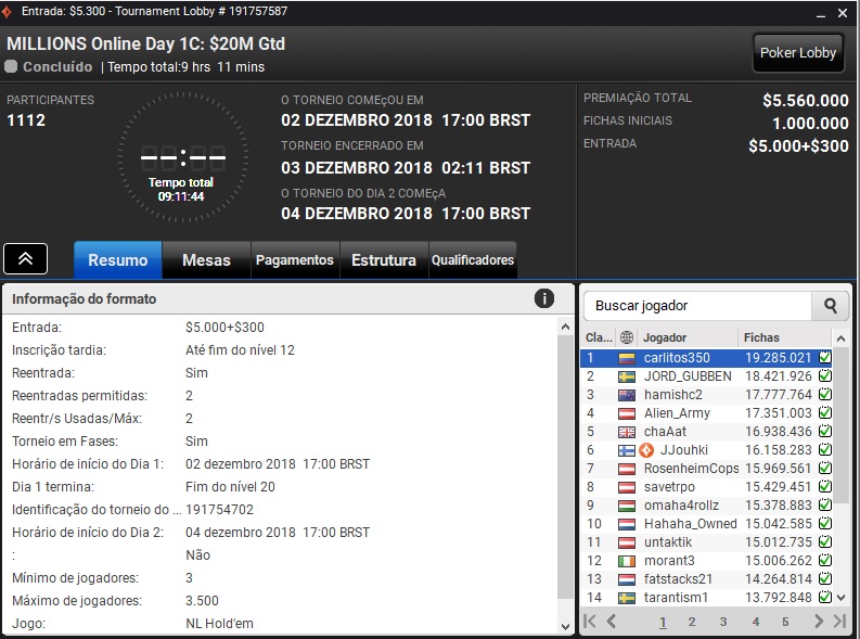lobby millions online dia 1c