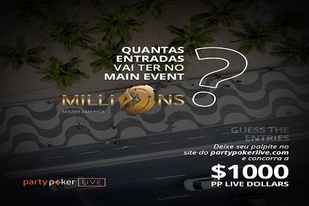 Adivinhe o número de entradas no MILLIONS South America e ganhe $1000 PPLIVE Dollars