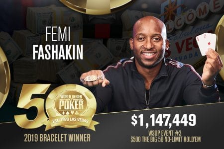 Femi Fashakin bateu o maior field de todos os tempos para vencer o BIG50 da WSOP