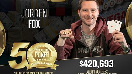 Jorden Fox é o campeão do Evento # 22: $ 1,000 Double Stack da WSOP