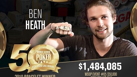 Ben Heath fatura US$ 1.48 milhão ao vencer o primeiro High Roller da WSOP 2019