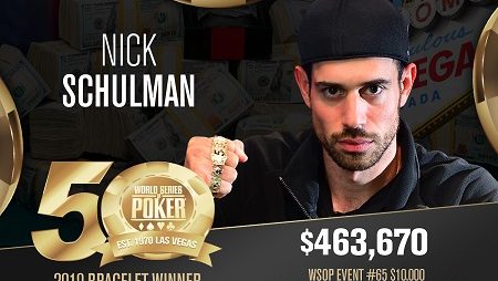 Nick Schulman fatura seu terceiro bracelete ao vencer o evento #65 da WSOP