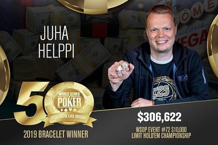 Depois de 16 anos de tentativas Juha Helppi finalmente ganha seu primeiro bracelete