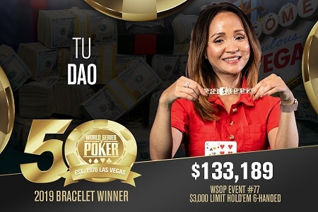 Tu Dao vence evento de Limit Hold’em 6-Max da WSOP