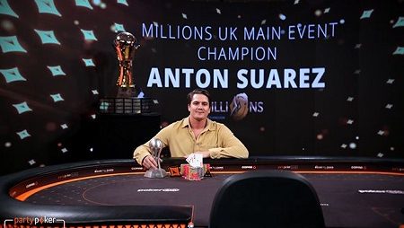 Anton Suarez vence o partypoker MILLIONS Reino Unido após ganhar a vaga em satélite