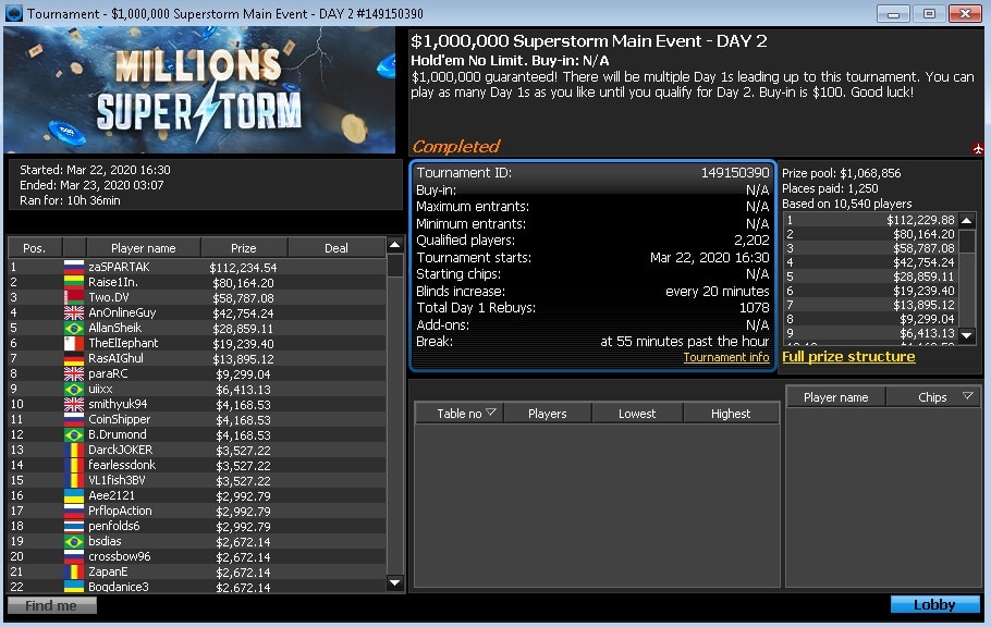 allan mello millions superstorm 888poker lobby