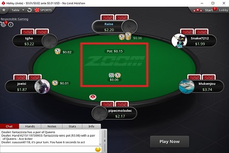 zoom ante pokerstars NL2 450