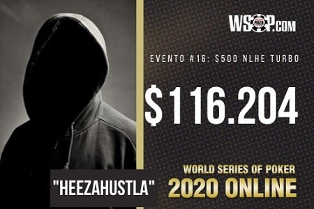 Terrell ‘heezahustla’ Cheatham foi o grande campeão do Evento #16: $500 No-Limit Hold’em Turbo