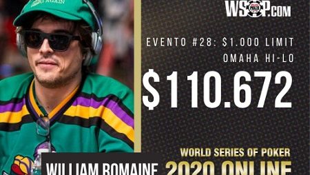 Depois de bater na trave, William Romaine retorna a WSOP Online e conquista seu bracelete