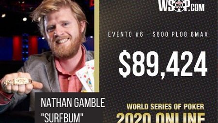 Nathan “surfbum” Gamble conquista seu segundo bracelete da WSOP
