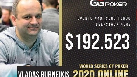 Vladas “apuokos” Burneikis vence o evento # 49: $ 500 Turbo Deepstack No Limit Hold’em da WSOP Online