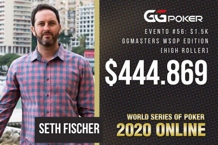 Seth “AbeFroman” Fischer  vence o evento #56: $1,500 GGMasters WSOP Edition