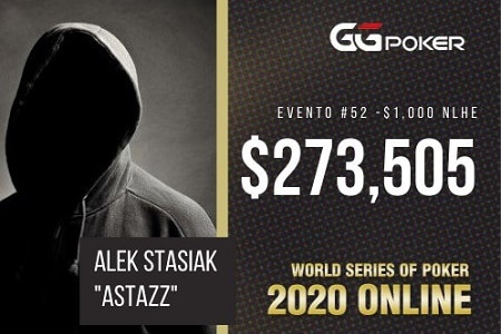 Alek “astazz” Stasiak conquista seu segundo bracelete na WSOP Online