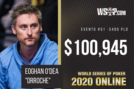 Vinte dois anos depois o irlandês Eoghan O´Dea repete o feito do pai e ganha um bracelete da WSOP