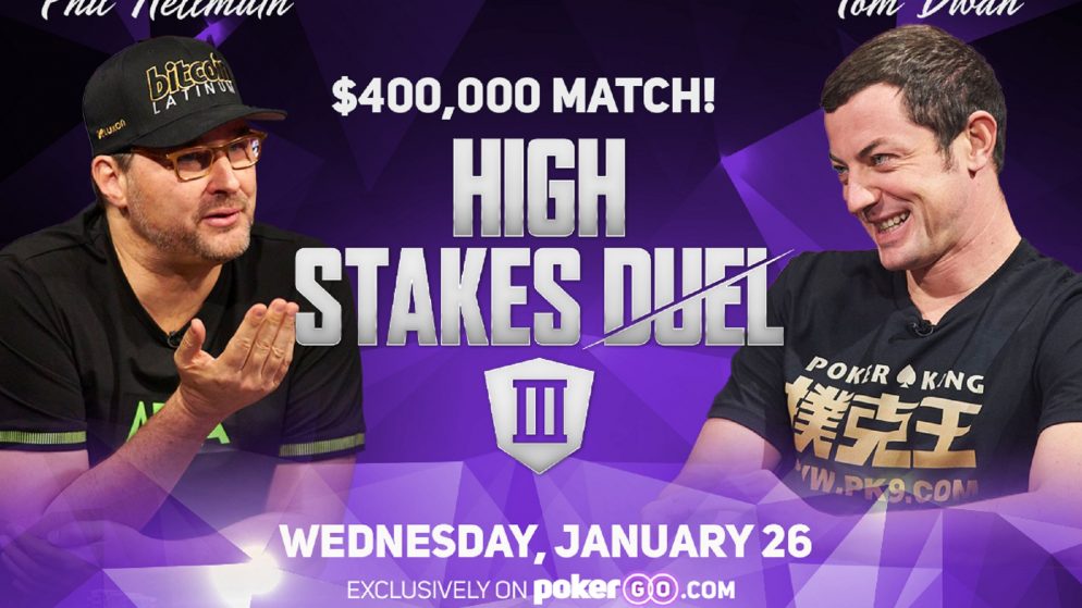Phil Hellmuth vence Tom Dwan no Round 3 do High Stakes Duel
