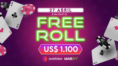 É hoje! Aproveite o Freeroll JackPoker MaisEV e concorra a US$ 500