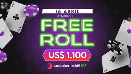 Participe do freeroll exclusivo MaisEV no JackPoker e concorra a US$ 1100 em prêmios