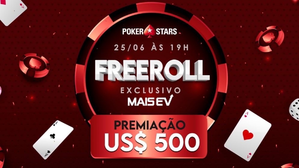 MaisEV Freeroll no PokerStars terá premiação de US$ 500 no domingo
